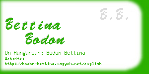 bettina bodon business card